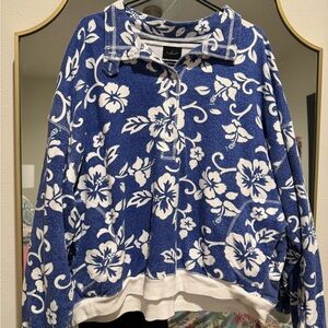Urban Outfitters Navy Floral Top